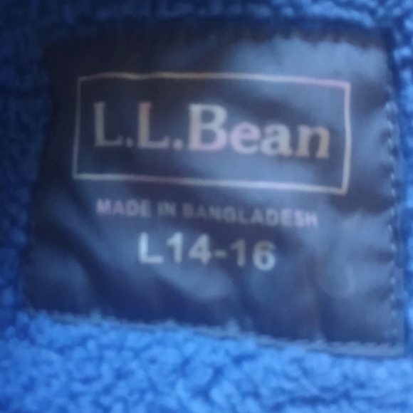 L.L. Bean Kids DOWNTEK Water Proof Puffer Jacket - Dark Gray Sz 14-16. - Picture 5 of 9